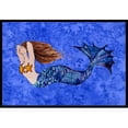 thumbnail image 1 of Carolines Treasures 8725JMAT Brunette Mermaid Tapis Intérieur & Extérieur - 24 x 36 Po., 1 of 1