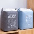 thumbnail image 4 of Laundry Storage Bag Foldable Large Capacity Square Dirty Clothes Basket Quilt Organizer Bucket Sundries Hamper for Home, 4 of 8