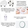 thumbnail image 3 of Lámpara de Lupa LED8X Luz de luz fría Ajustable Luz del Piso del Soporte de Aumento para Tattoo Eyeliner Belleza Manicura Salón de Belleza Uso en el S Khall JM22804-01, 3 of 6