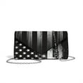 thumbnail image 7 of TSOVTHRID Womens Clutch Purses Black Ladies Evening Bags Elegant Wedding Bag for Women Party Handbags with Detachable Chain Strap for Cocktail Prom, American Flag Paint Splatter Print, 7 of 7