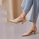 thumbnail image 4 of Zapatos de mujer con tacón cónico puntiagudo y hebilla poco profunda Zapatos individuales huecos laterales Wmkox8yii shjk7177, 4 of 9