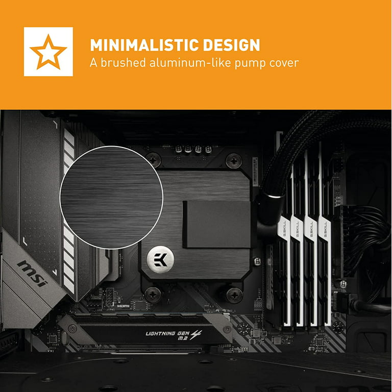 EK AIO 240mm, D-RGB All-in-One CPU Cooler with EK-Vardar High-Performance  PMW Fans, Water Cooling Computer Parts, 120mm Fan, Intel 115X/1200/2066,  AMD