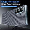 thumbnail image 6 of Case for Samsung Galaxy Z Fold 7, Carbon Fiber Texture Skin-Friendly Slim Back Cover with Hinge Protection, Lightweight Design, No Front Cover, Shockproof Drop-Resistant Phone Case, Gray, 6 of 7