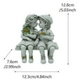 thumbnail image 3 of Sculptures et Statues de Jardin Figurine en Résine pour Garçon Fille Assis pour Salon, 3 of 7