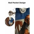 thumbnail image 5 of Abstract Animal Valances for Windows Dog In The Room Playing Poker Games Kitchen Valance Curtain Rod Pocket Small Curtains for Cafe Bathroom Laundry Basement 42" x 12", 5 of 8