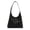 Black, variant on Women's Faux Leather Tote Bag Top Handle Shoulder Bags Large Capacity Soft Vegan Crossbody Handbag Underarm White