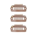 50pcs 8 Tips 8 Teeth Snap Comb Wig Clips Stainless Steel Snap Clips
