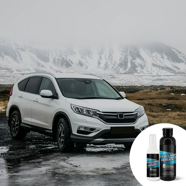 Kit de limpieza de faros para coche | Restaura y pule faros empañados | Solución de recubrimiento de larga duración para automóviles, camiones, SUV | Elimina el color amarillento | Fácil uso de