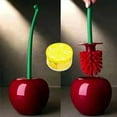 thumbnail image 6 of PAPADA Toilet Brush Cute Cherry Shape Lavatory Brush Toilet Brush Holder Set, 6 of 15