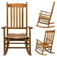 thumbnail image 3 of GoDecor Wood Rocking Chair, Outdoor Wood Rocker for Patio, Garden, Deck, Porch, Original Color, 3 of 9