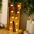 thumbnail image 2 of Efavormart 4ft Giant LED Marquee Letter "N", Gold Pre-Cut Foam Board with 10 Warm White Battery Operated LEDs, Glue Gun and Sticks, 2 of 3
