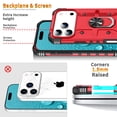 thumbnail image 6 of TECH CIRCLE for iPhone 16 Pro Rugged Shockproof Phone Case with Rotating Finger Ring Holder Kickstand, Compatible with Magnetic Car Mount, Slim Fit Lightweight Protective Hard Shell Cover, Red, 6 of 8