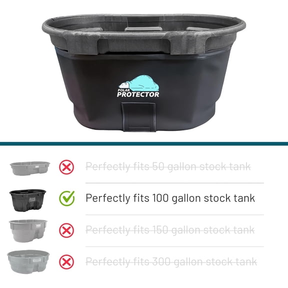 100 Gallon Oval Stock Tank Insulated 5mm Neoprene Slip Sleeve Ice Water Therapy Ice Bath Cold Water Cover