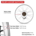thumbnail image 4 of Yescom Kit de Conversion de Moteur de Bicyclette Électrique pour Roue Arrière de Vélo Électrique 24 Pouces 750W 36V, 4 of 9