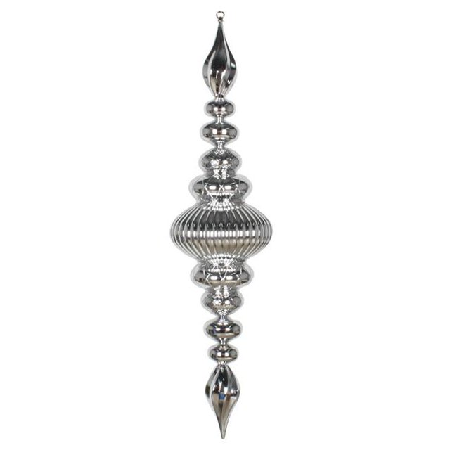 Vickerman M183807 41 in. Silver Shiny Finial Ornament