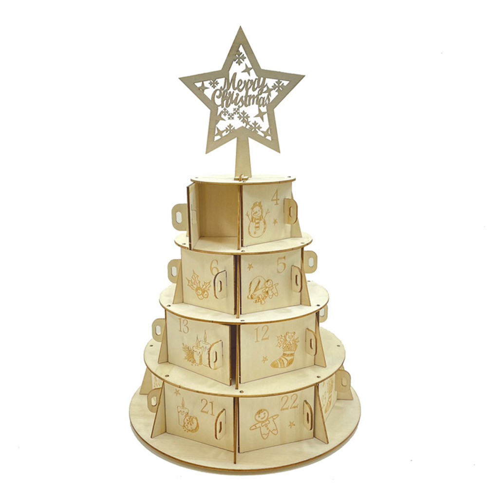 Wooden Christmas Advent Calendar Wooden Countdown Advent Calendar