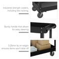 thumbnail image 4 of Hirsh 2 Shelf Ready-To-Assemble Steel Utility Cart, 30W x 16D, Black, 4 of 11