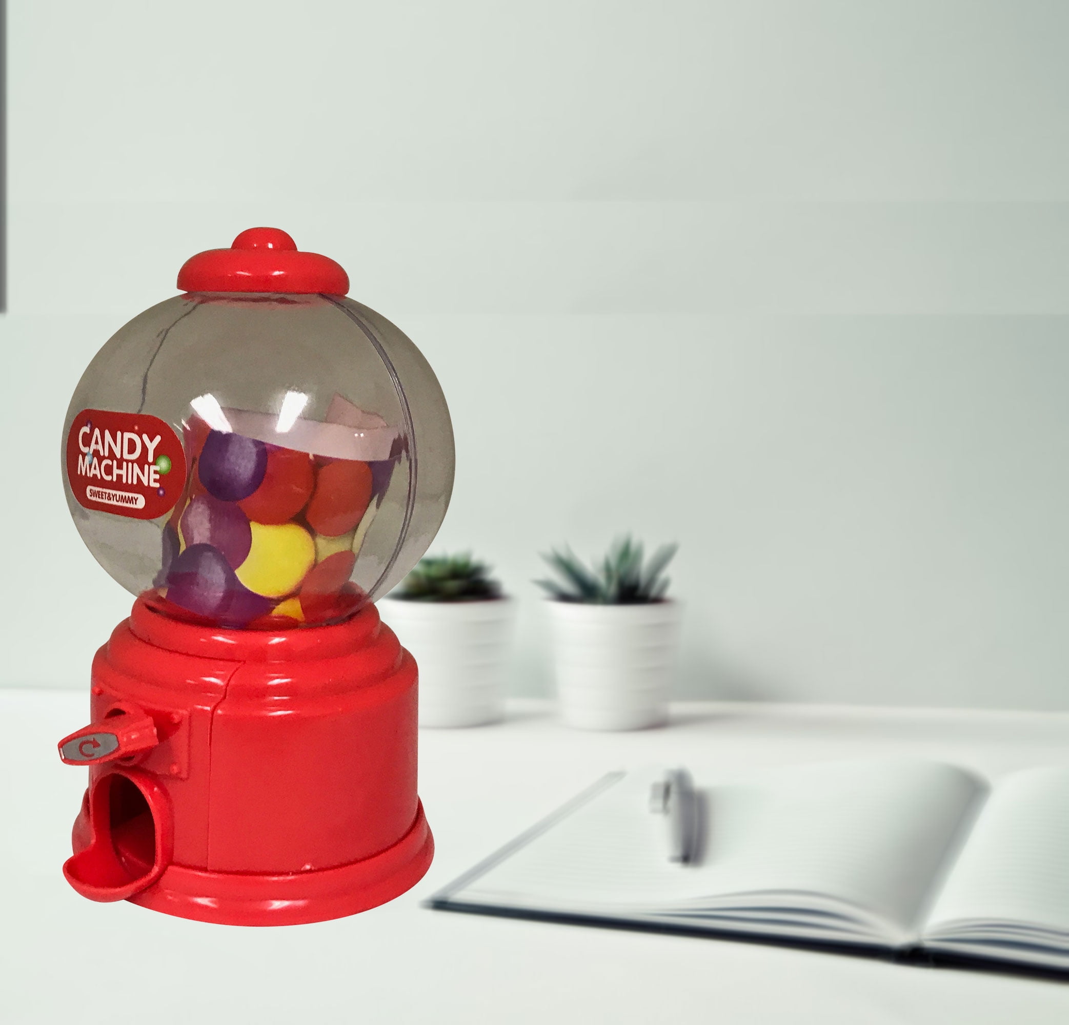 Creative Motion Small Gumball Machine. 22279 Red Candy Machine/ Dispenser.