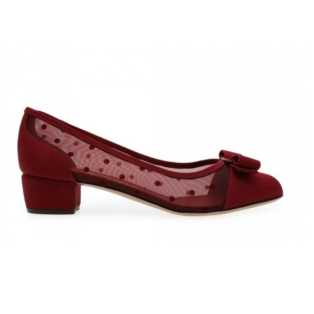 Salvatore Ferragamo Vara Bow Pump Shoe in Red, Brand Size 6.5 D