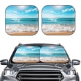 thumbnail image 2 of Gukieu Sunny Ocean Waves Print Car Windshield Sun Visor, Foldable Anti-UV Car Sun Visor Suitable for Vans, Trucks Car Accessories-Medium, 2 of 6