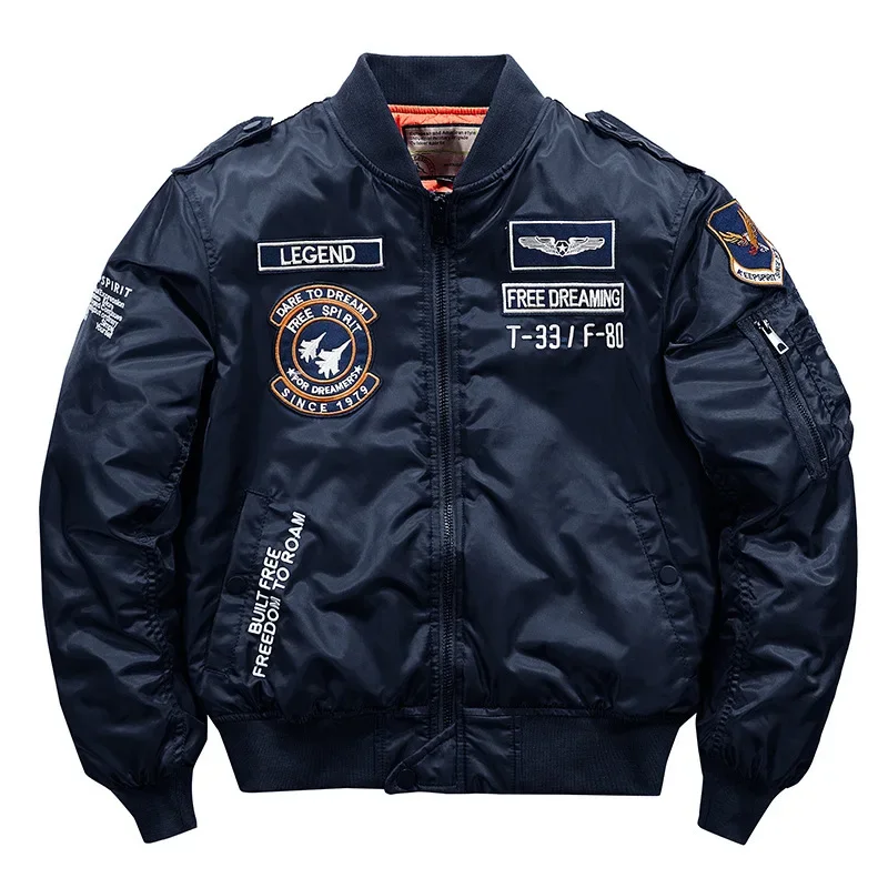 Winter Men's Thicken Warm Flight Jackets Air Force Add Cotton