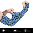 thumbnail image 2 of Bingfone Farmers Gardening Sleeves Sun Protection Arm Cooling Sleeves for Women Men with Thumb Hole - Blue Flowers, 2 of 7