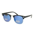 thumbnail image 4 of Boys Child Size Color Mirror Lens Hipster Half Rim Sunglasses Black Blue Mirror, 4 of 4