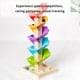 thumbnail image 3 of Pista De Bolas De Madera Pista De Carrera Colores Torre De Bloques De Construcción Torre Rompecabezas Montaje De Juguete Bola Educativa Inclinada Vogacara FN002789-00, 3 of 6