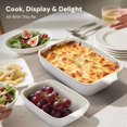 thumbnail image 2 of Fakafa Ceramic Casserole Dishes Set of 3, Stoneware Baking Pans for Oven, Rectangular Lasagna Dish & Bakeware Set (14.7&acirc;&acirc;, 2 of 7