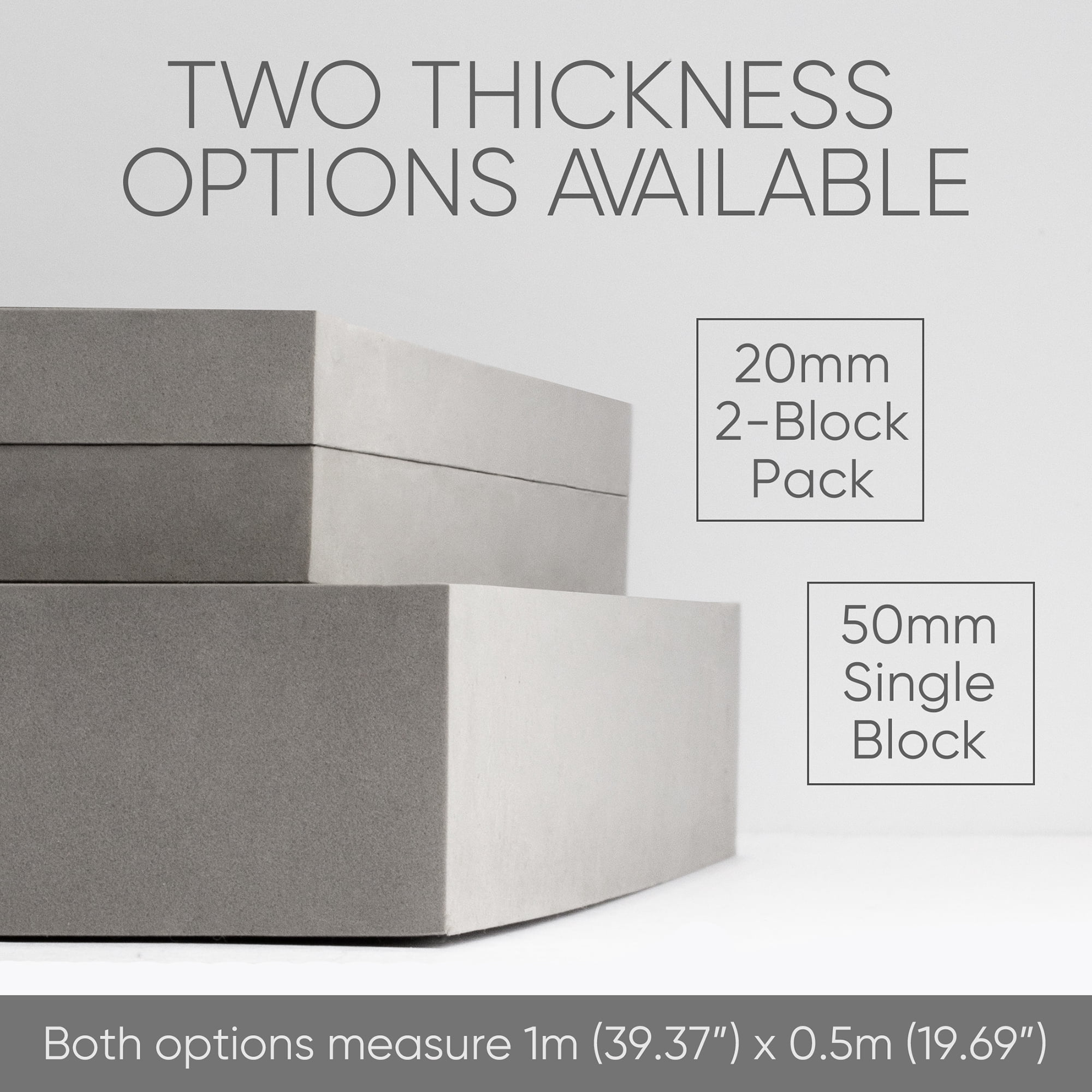 FOAM FORGE Ultra High Density EVA Foam 50mm Block (Single) - Perfect Material for Crafting Thick Cosplay Props!