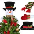 thumbnail image 2 of UDIYO Christmas Supplies Top Hat Snowman Ornament Xmas Tree Hanging DIY Decoration, 2 of 7