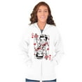 thumbnail image 3 of Betty Boop Queen of Hearts Card Zip Hoodie Sweatshirt Women Brisco Brands S, 3 of 5