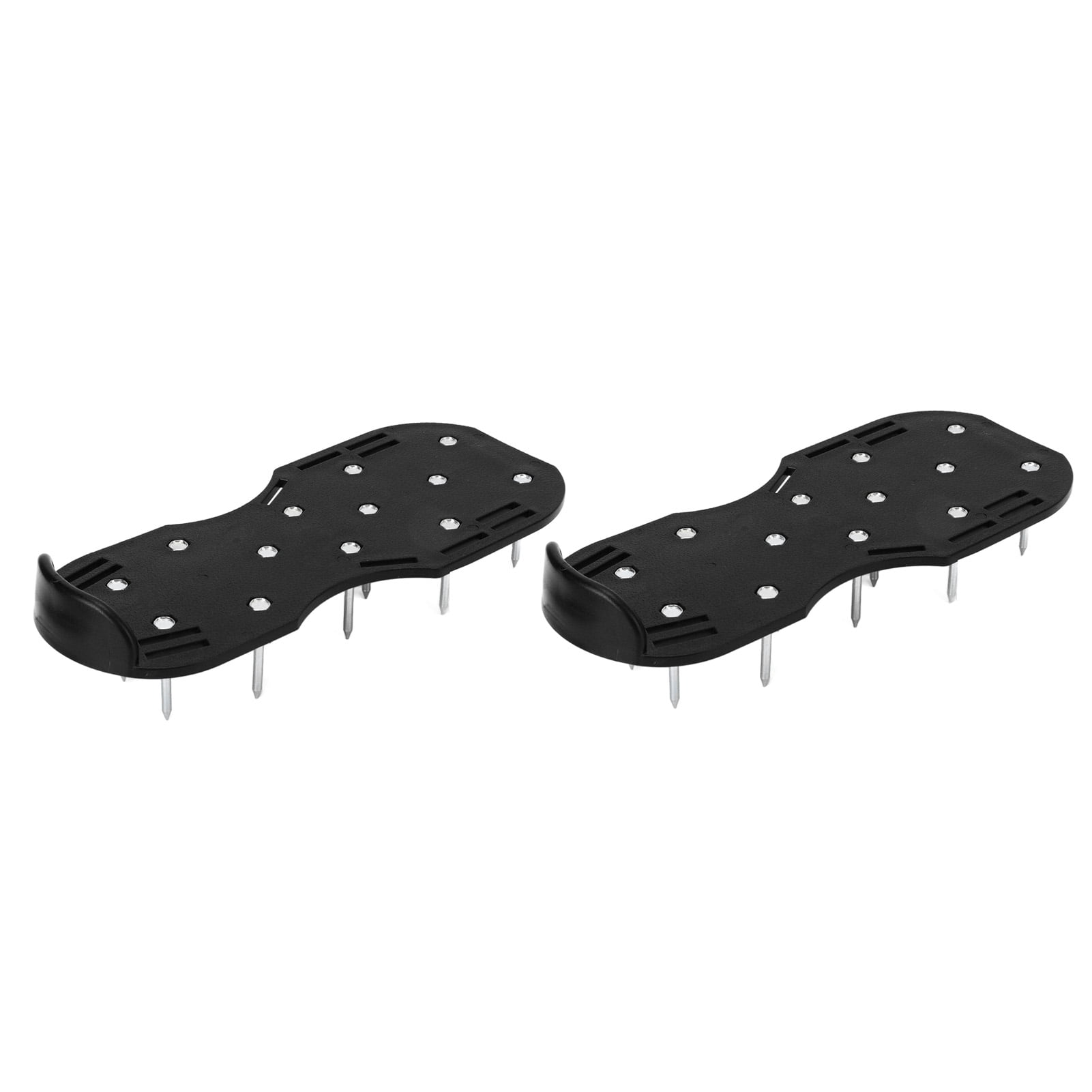 NFTIGB Manual Lawn Scarifier Garden Spike Sandals Grass Aerator Shoes with Zinc Alloy Metal Buckle Straps for Gardening Industry Black Heavy Duty Yard Turf Care Tool 11.6 inches / 29.5 cm