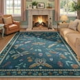 thumbnail image 4 of Lahome Insect Washable Rug 6'x9', Non Slip Ultra Thin Area Rug for Living Room Dining Room, Soft Carpet for Bedroom, Office, Nursery,Dark Green, 4 of 9