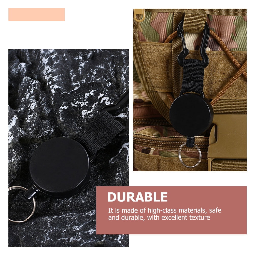 10 Pcs  Stretchable Key Ring Anti-lost Carabiner Key Chain Hanging Buckle Keychain Climbing Accessory