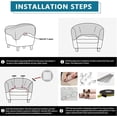 thumbnail image 5 of Zhangyh Club Chair Slipcover:High Stretch Tub Chair Cover,Removable Club Chair Cover Slipcover for Living Room Club Bar Counter, 5 of 7
