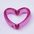 thumbnail image 2 of 15x16.5x4mm Transparent Acrylic Bead Frames Dyed Heart Mixed Color Hole: 1.6mm, 2 of 2