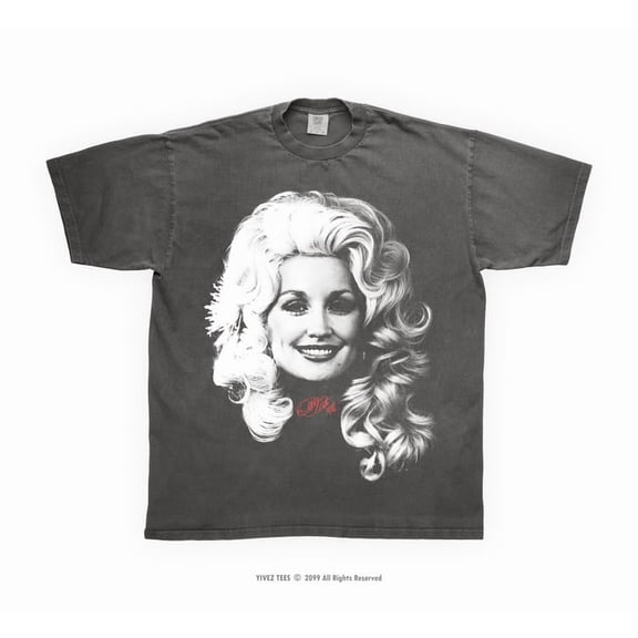 Dolly Retro 80s Country Music Signature Style Graphic T-Shirt