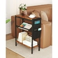 thumbnail image 2 of Narrow End Table with Storage - Rustic Brown Finish - Small Space Solution, 2 of 8