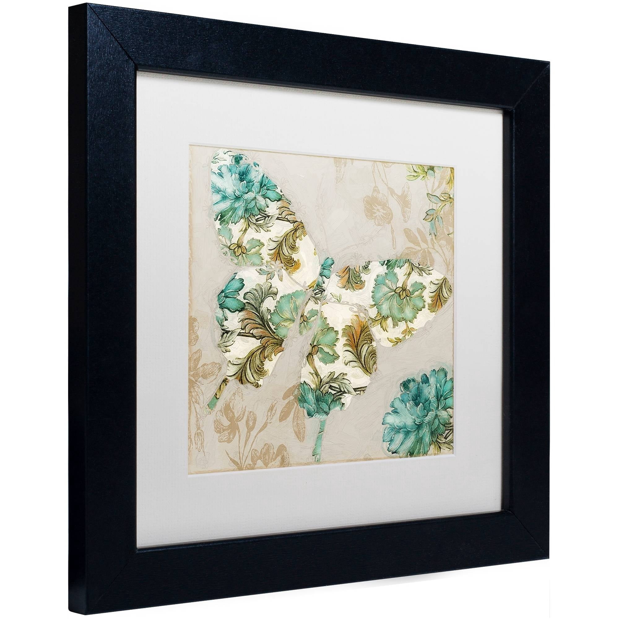 Trademark Fine Art "Winged Tapestry II" Canvas Art by Color Bakery White Matte, Black Frame