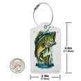 thumbnail image 4 of Fuzoiu Big bass fish Print Premium Leather Luggage Tag,Travel Accessory,Luggage Tag for Suitcase Baggage Handbag Travel Bag,Name Card & Privacy Cover-2 PCS, 4 of 5