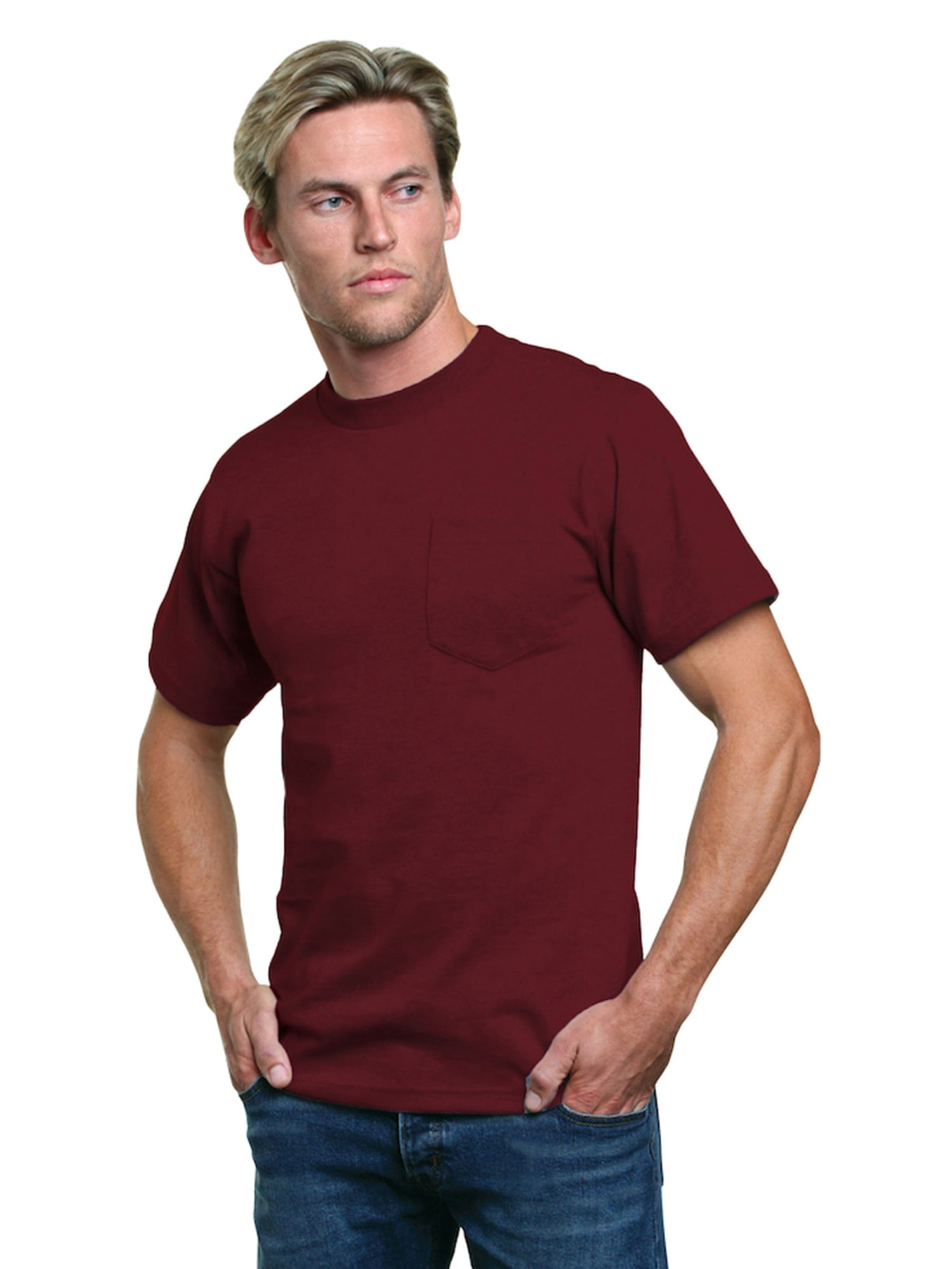 Bayside - Bayside Men's Classic Style Heavyweight Pocket T-Shirt - Walmart.com - Walmart.com