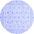 thumbnail image 1 of Ahgly Company Indoor Round Oriental Blue Modern Area Rugs, 3' Round, 1 of 4
