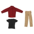 thumbnail image 2 of Figura masculina a escala 1:12, uniforme, moda duradera, traje informal en miniatura para 6 pulgadas Estilo A, 2 of 9