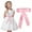 Pink, variant on WHIPPY Girls Belt for Dresses Kids Waist Belts for Wedding Party