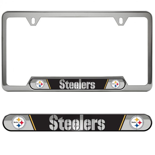 Pittsburgh Steelers Cadre de Plaque d'Immatriculation en Acier Inoxydable Premium
