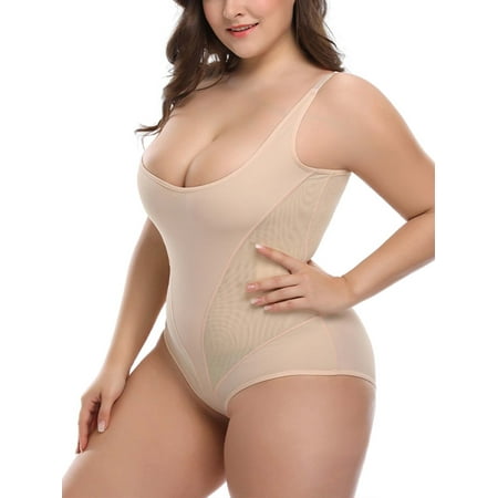 Plus Size Womens Body Shaper Tummy Control Slim Fit Stretch One Piece Shapewear