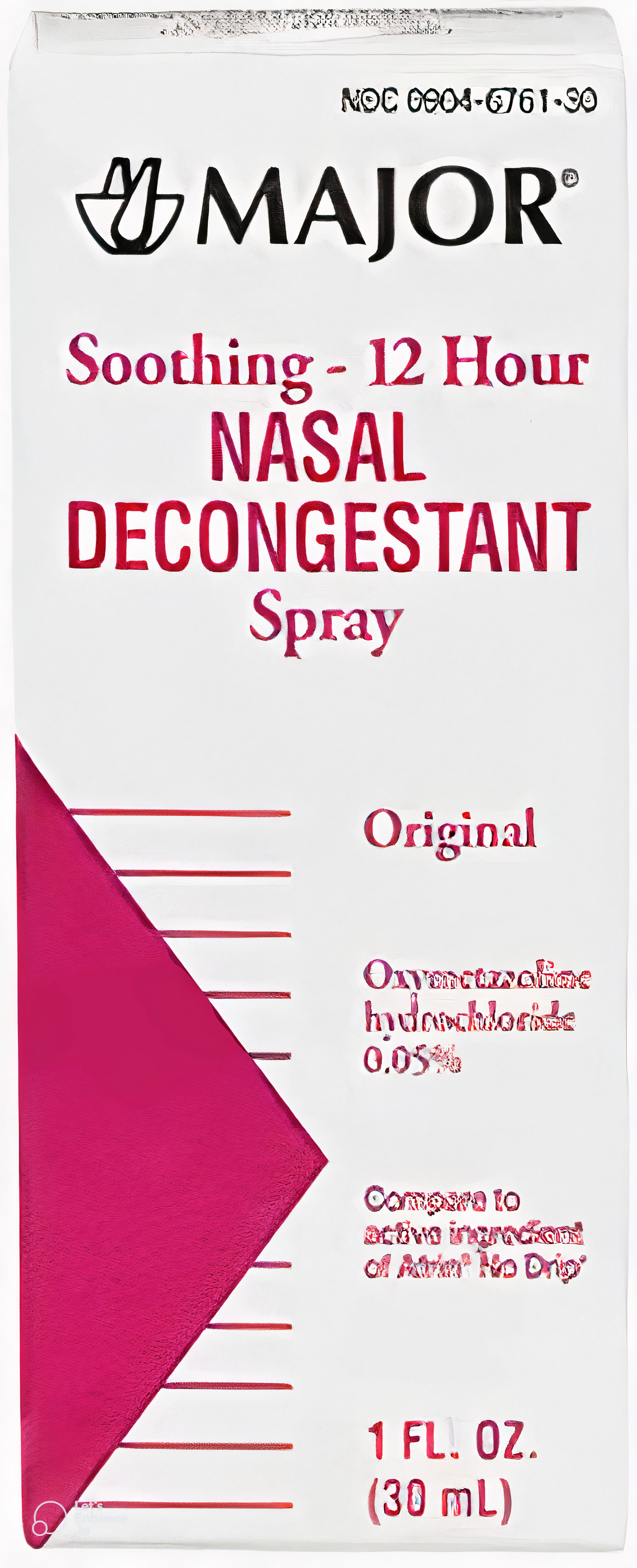 Major 12-Hour Nasal Decongestant Spray, OTC Medicine for Nasal Congestion 1 oz