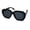 All Black, variant on Womens Mod Thick Plastic Rectangular Chic Fashion Sunglasses Tortoise Brown