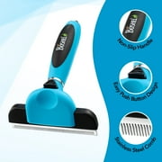 BOSHEL De-Shedding Brush for Dogs, Anti-Slip Handle, Stainless Steel Undercoat Grooming Tool